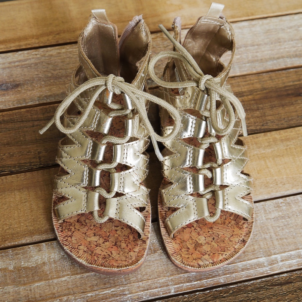 Oshgosh gold gladiator sandals